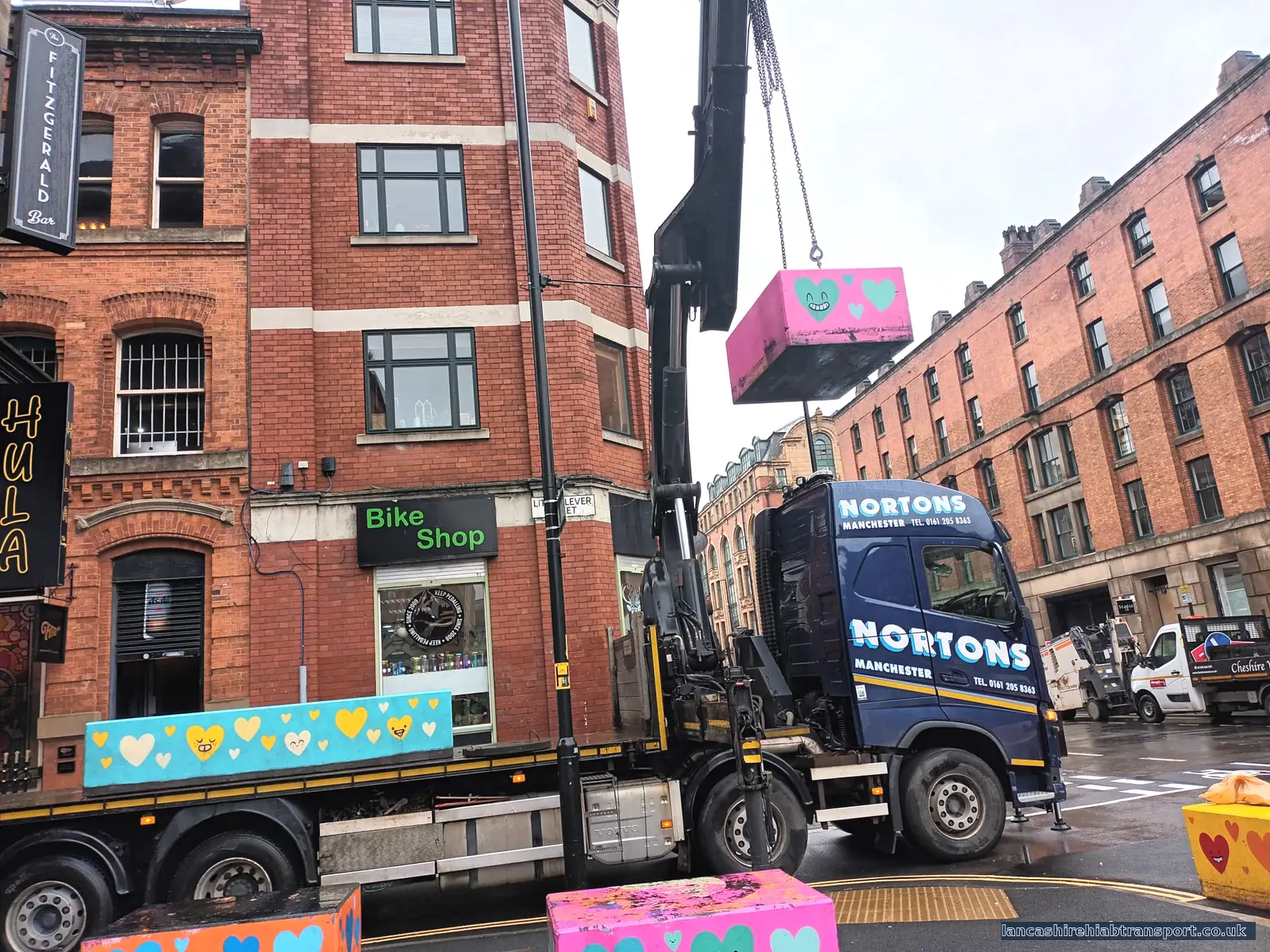 Completed Hiab lifting and transport work