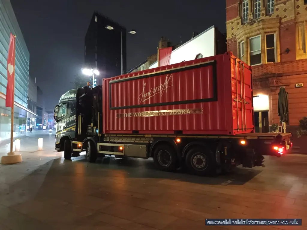 Hiab transport for festival equipment in Liverpool